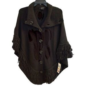Women’s Poncho Sweater Jacket - Size M - NWT